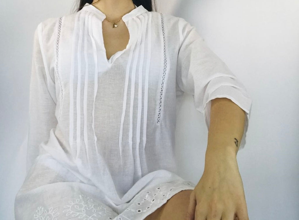 Caftano Interamente Bianco