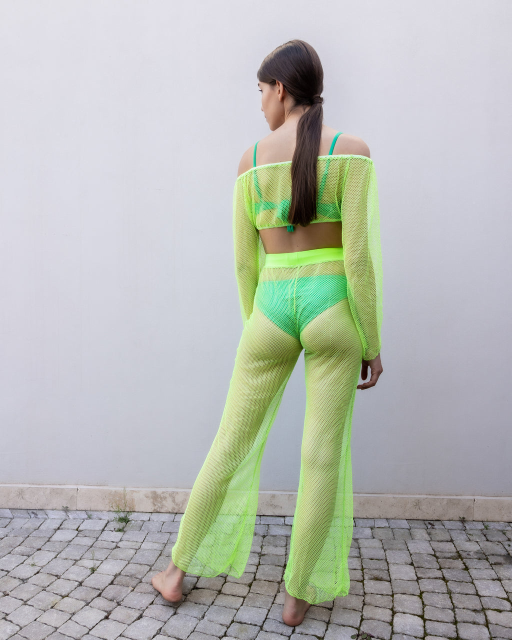 Copricostume Lungo Di 2 Pezzi Tinta Unita Per Donna