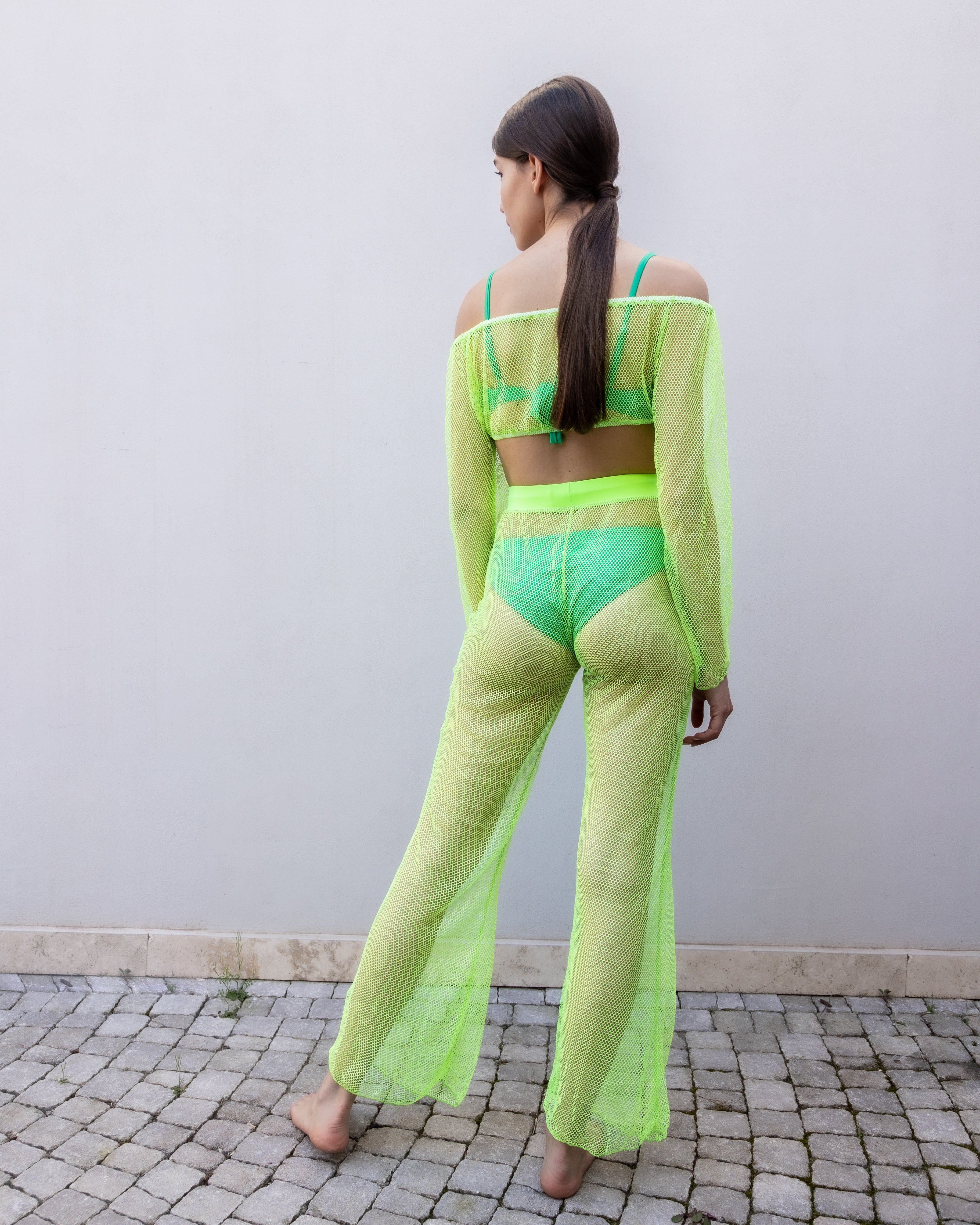 Copricostume Lungo Di 2 Pezzi Tinta Unita Per Donna