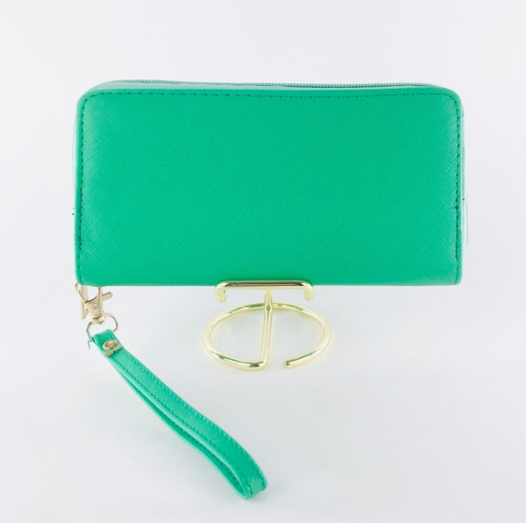 Pochette Con Cerniera Lampo In Color Oro