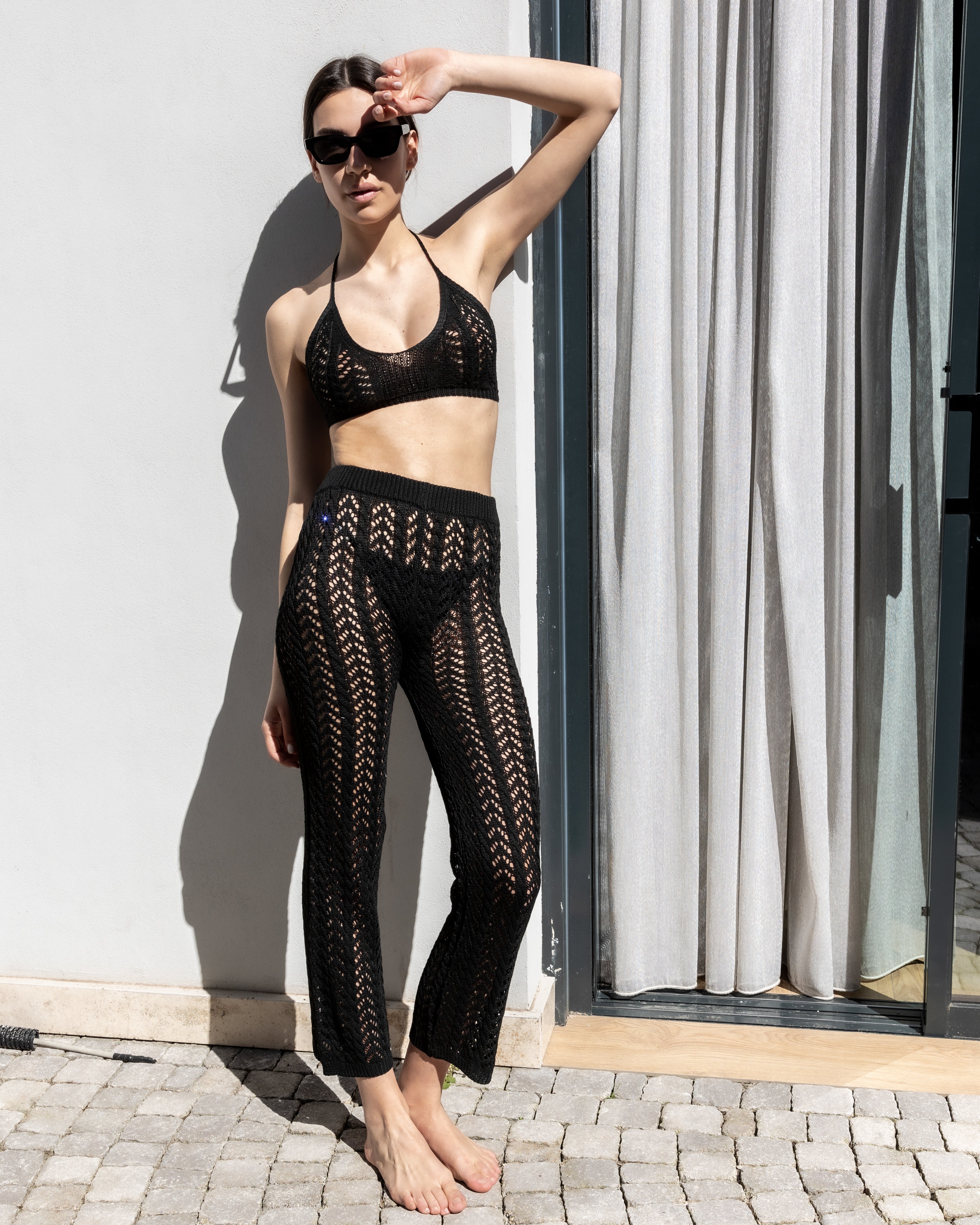 Copricostume Di 2 Pezzi Effetto Uncinetto Per Donna