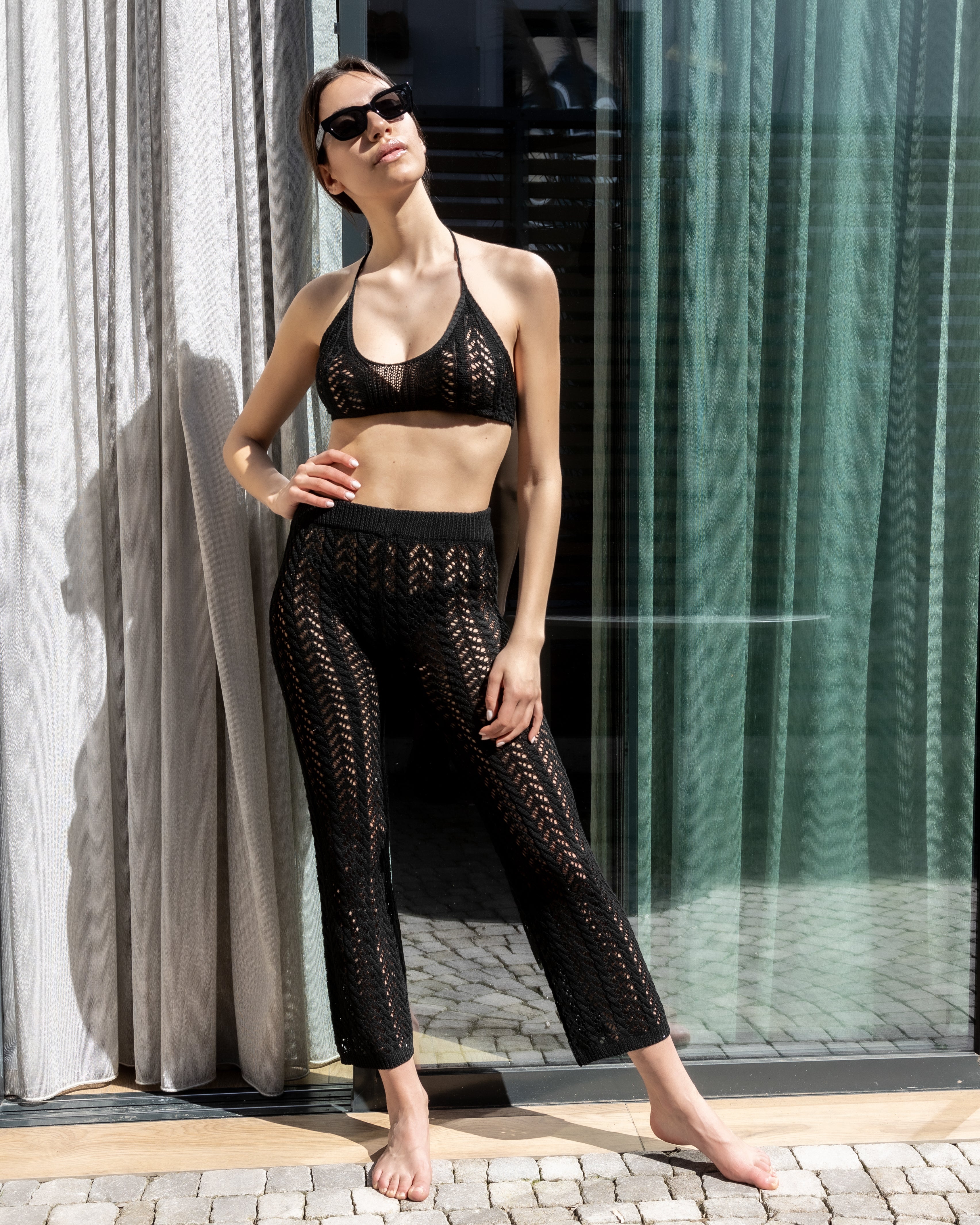 Copricostume Di 2 Pezzi Effetto Uncinetto Per Donna