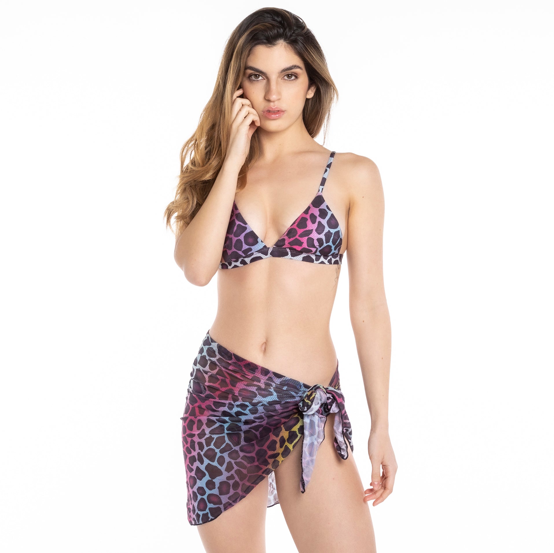 Bikini Composto Da 3 Pezzi Per Donna In 3 Varianti Tigrato Leopardato E Zebbrato gigilovers