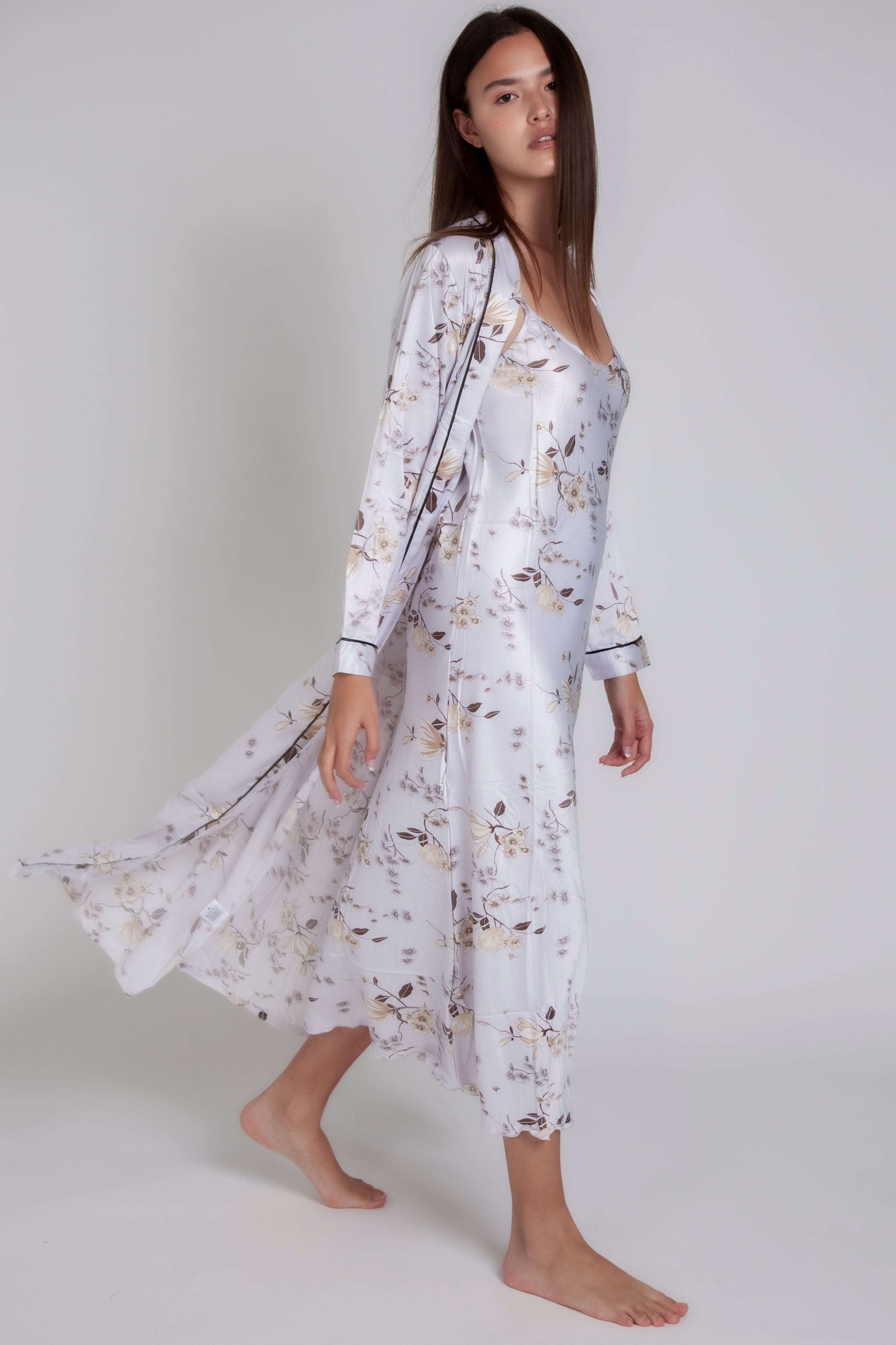 Pigiama donna in raso a fiori gigilovers