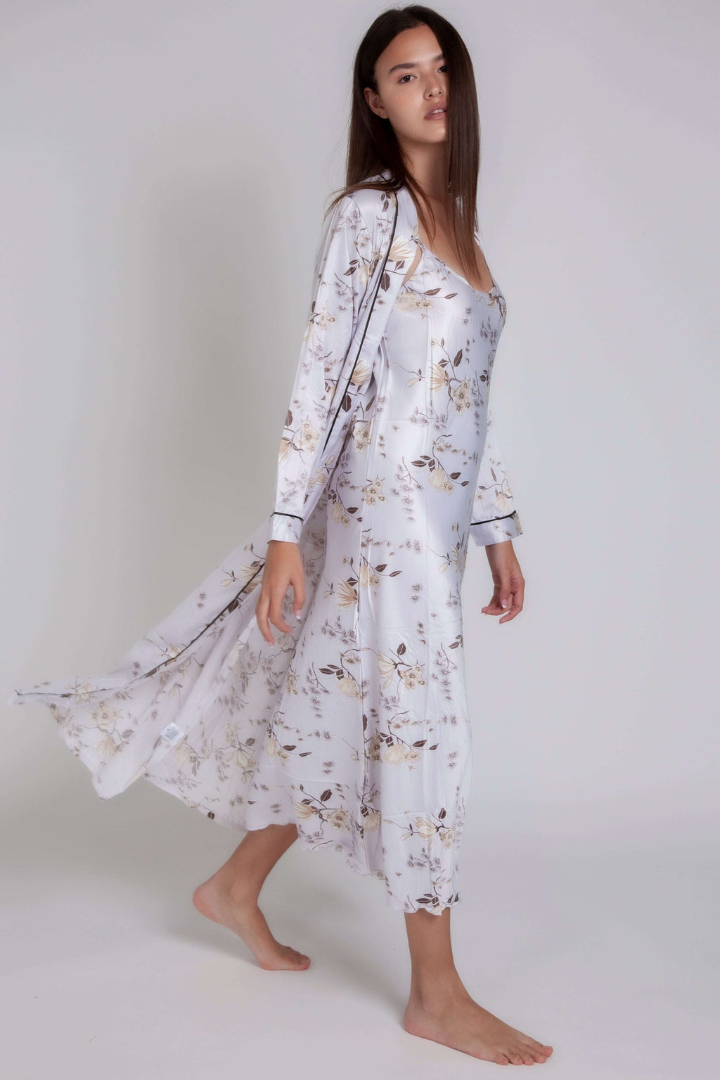 Pigiama donna in raso a fiori gigilovers