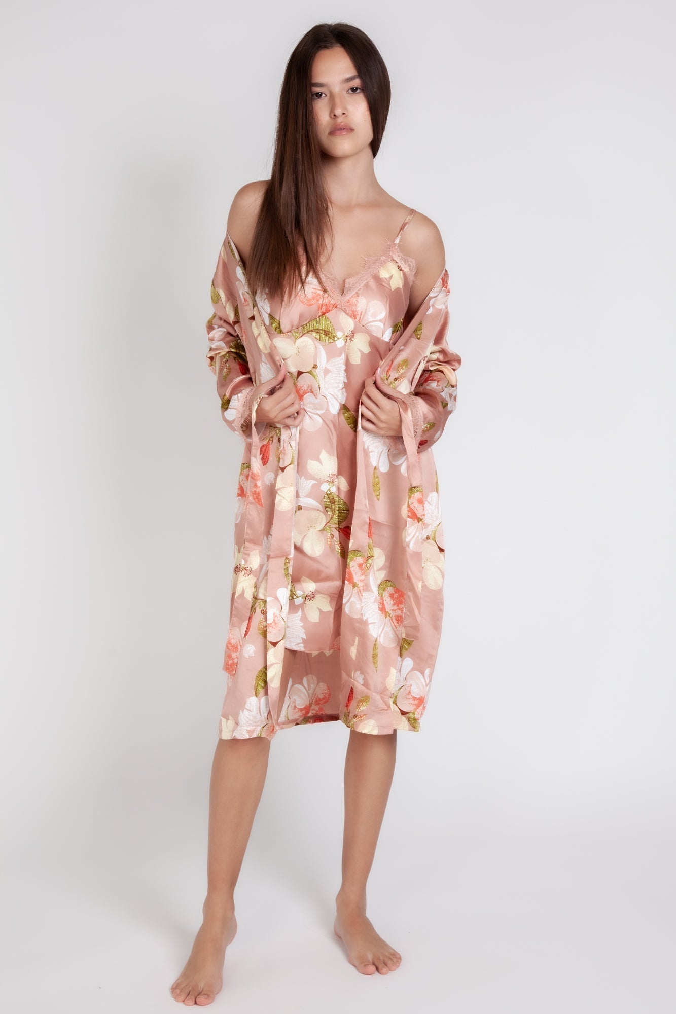 Pigiama donna in raso a fiori gigilovers