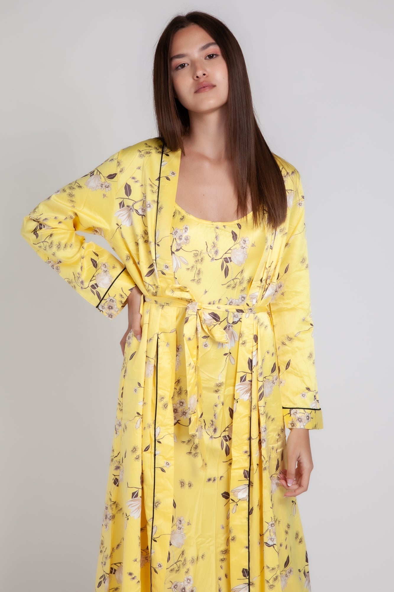 Pigiama donna in raso a fiori gigilovers