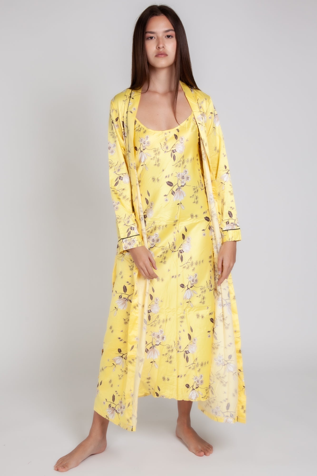 Pigiama donna in raso a fiori gigilovers