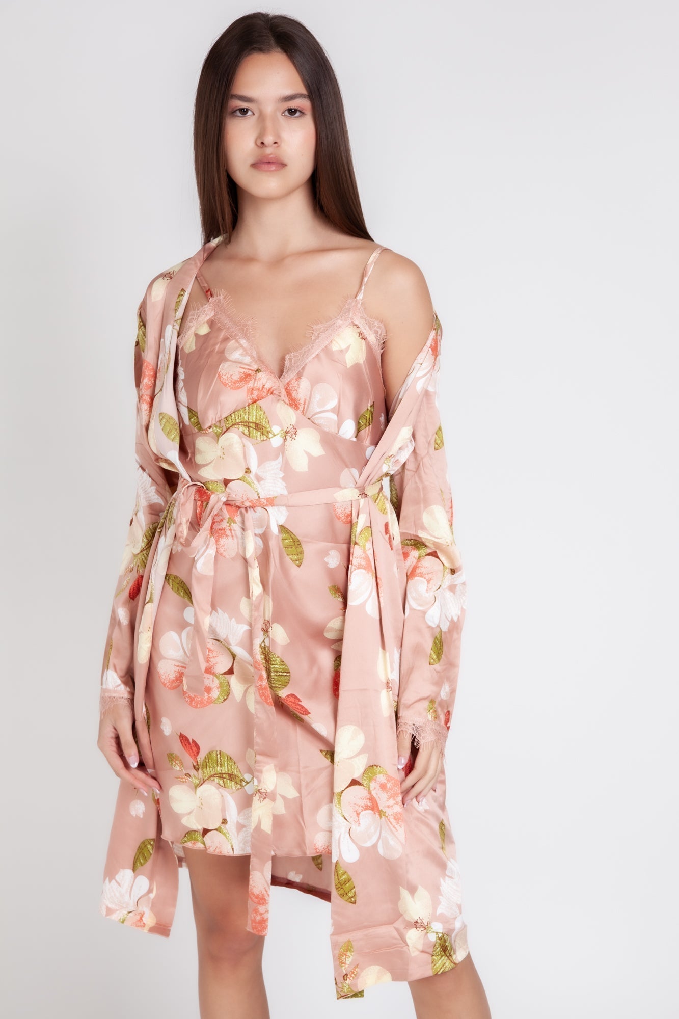 Pigiama donna in raso a fiori gigilovers