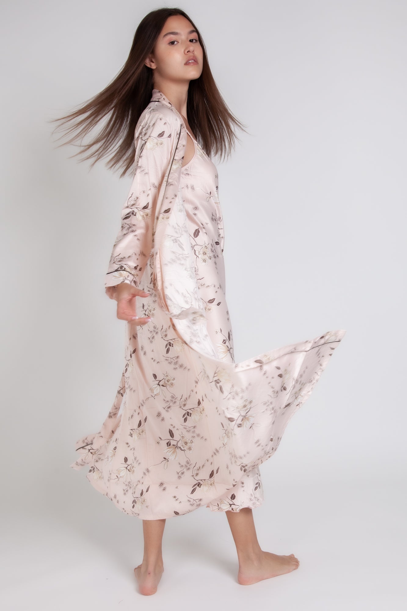 Pigiama donna in raso a fiori gigilovers