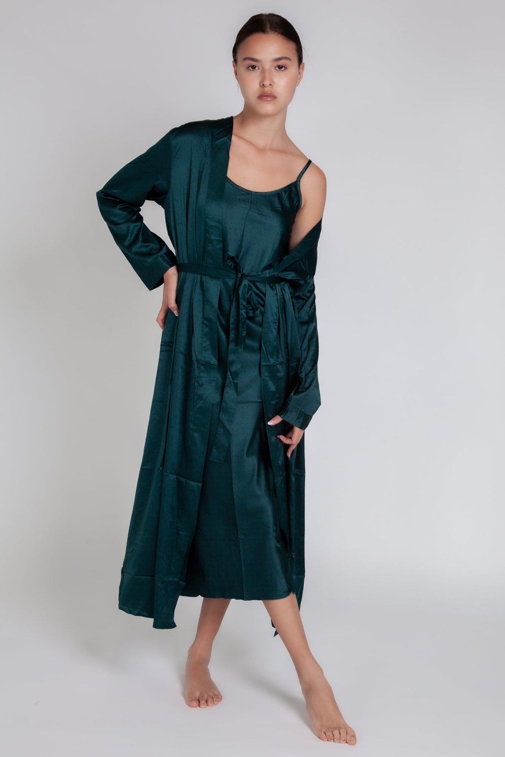 Pigiama donna in raso a pois gigilovers