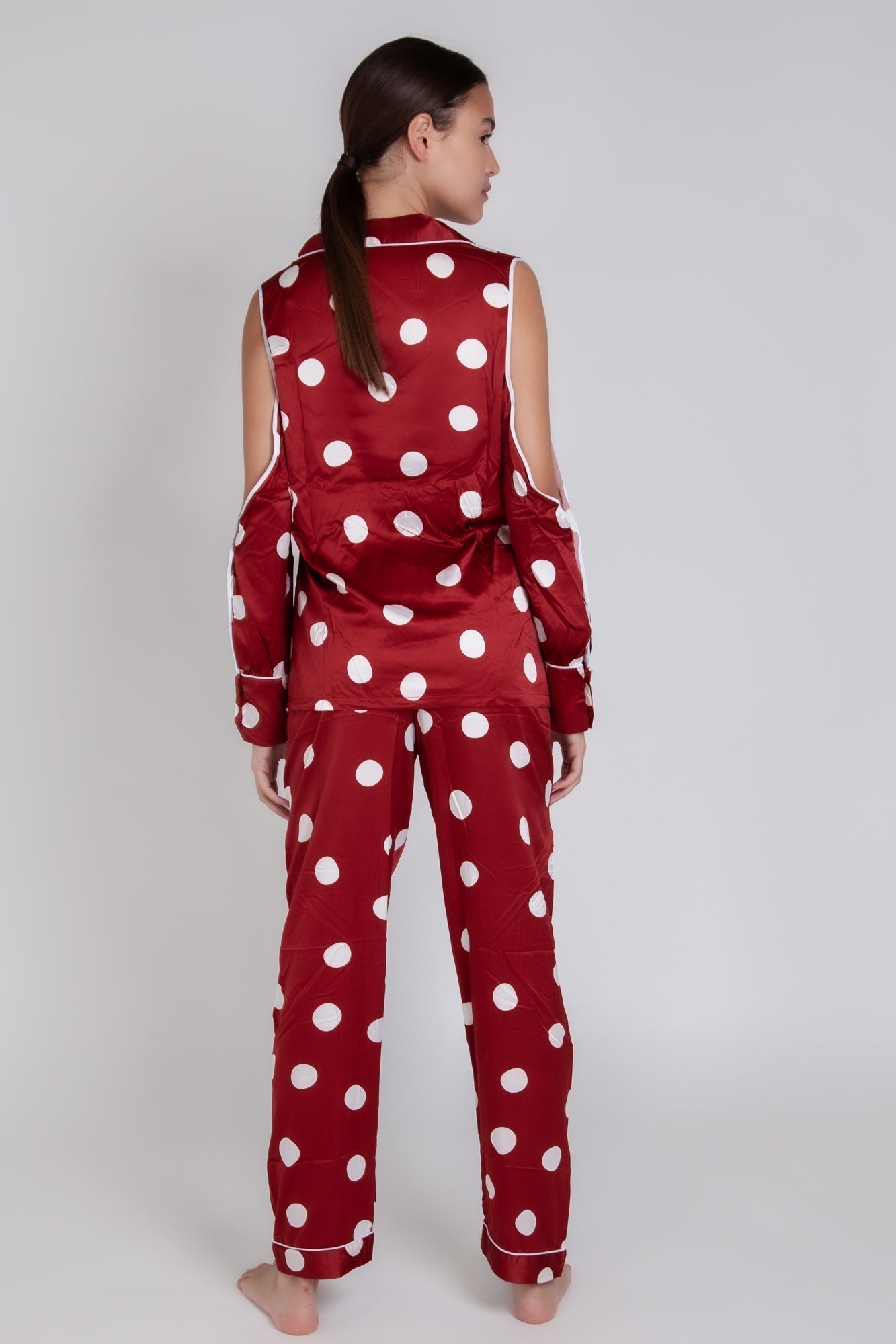 Pigiama donna in raso a pois gigilovers