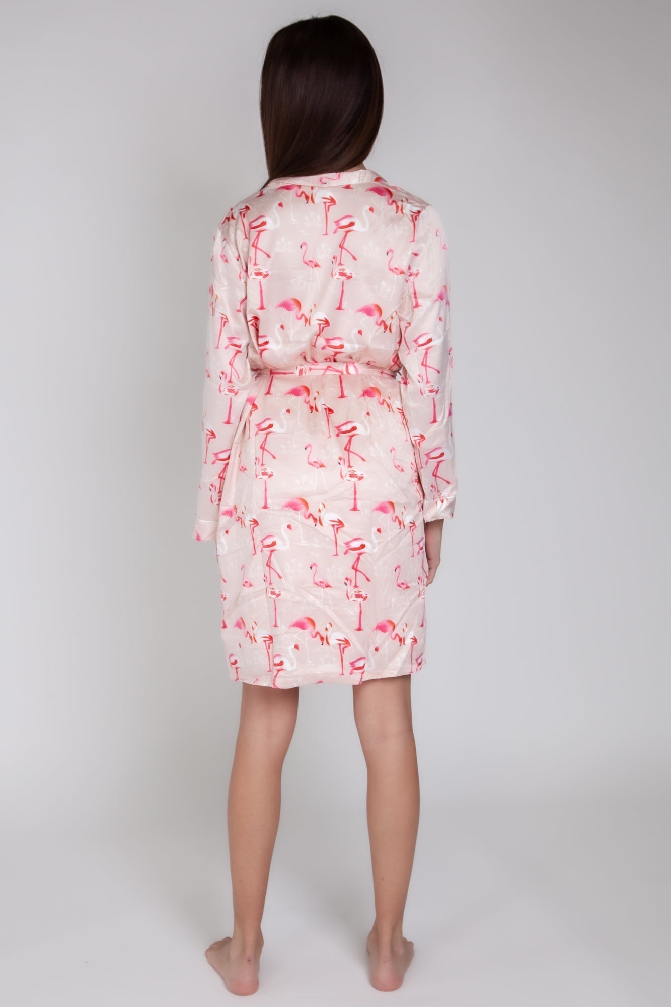 Pigiama donna in raso con fenicotteri gigilovers