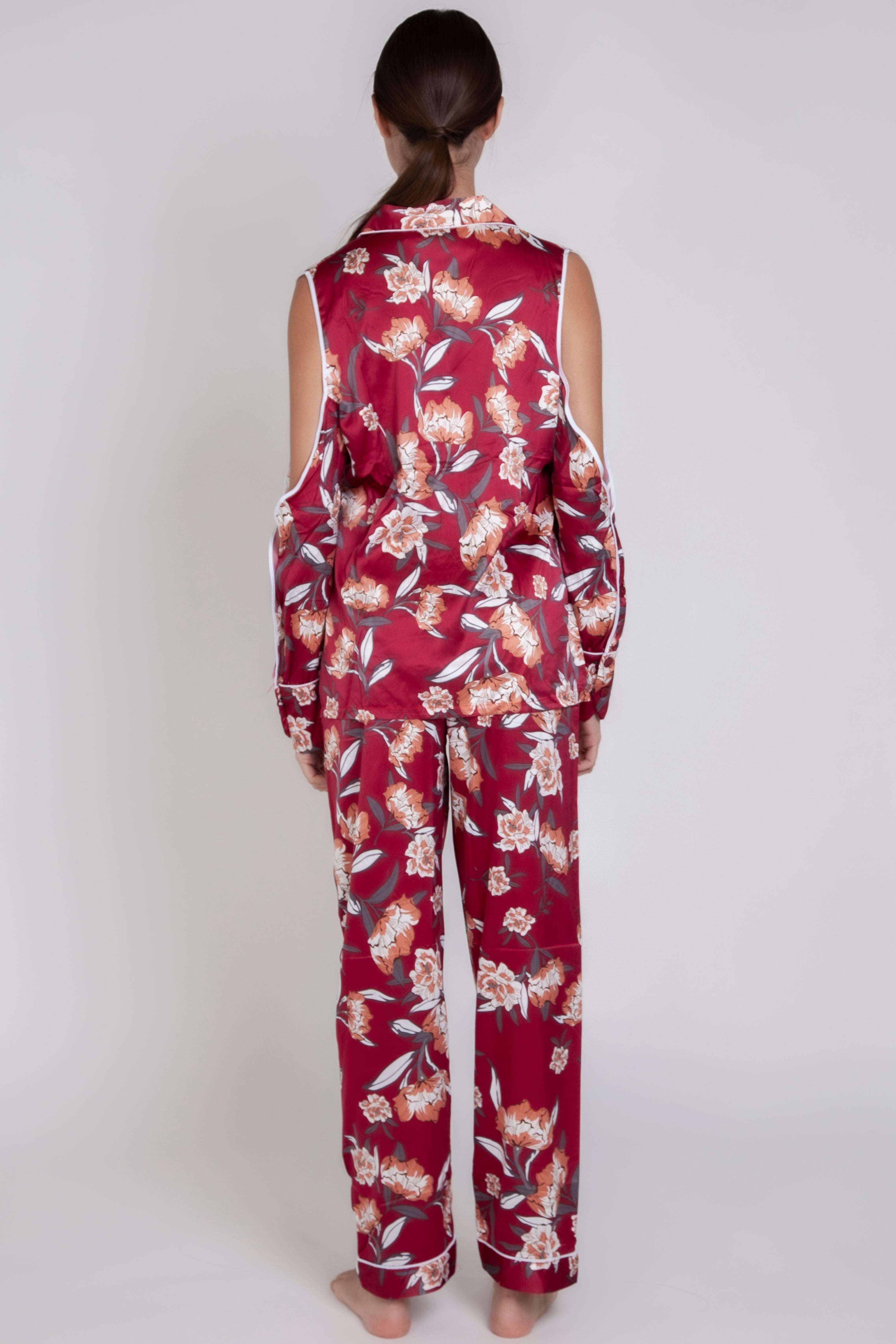 Pigiama donna in raso floreale gigilovers