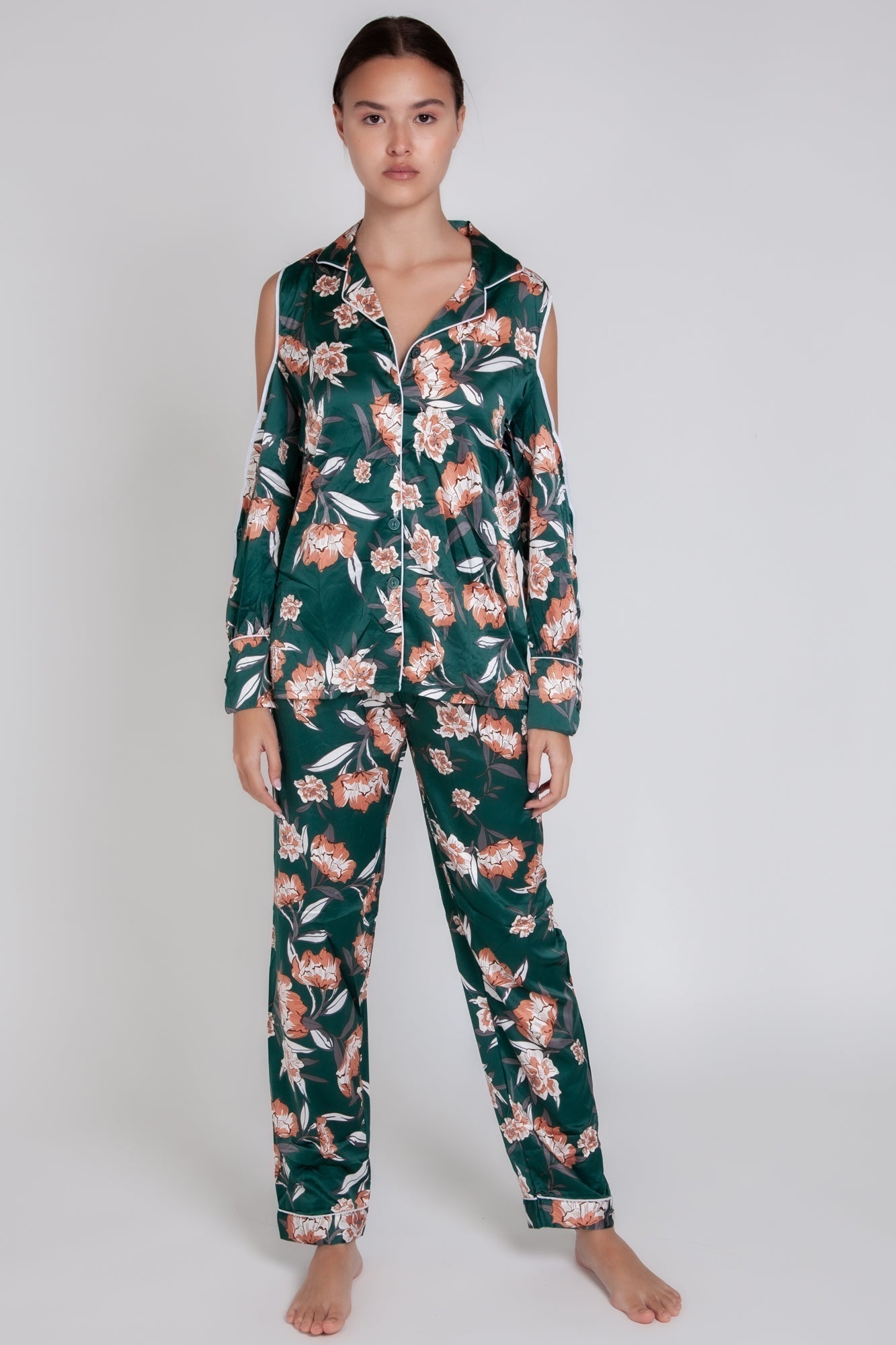 Pigiama donna in raso floreale gigilovers