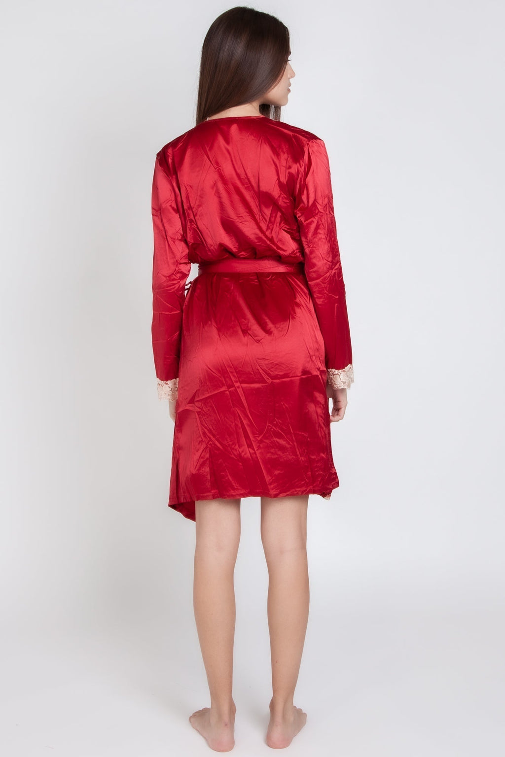 Pigiama donna in raso tinta unita con pizzo gigilovers