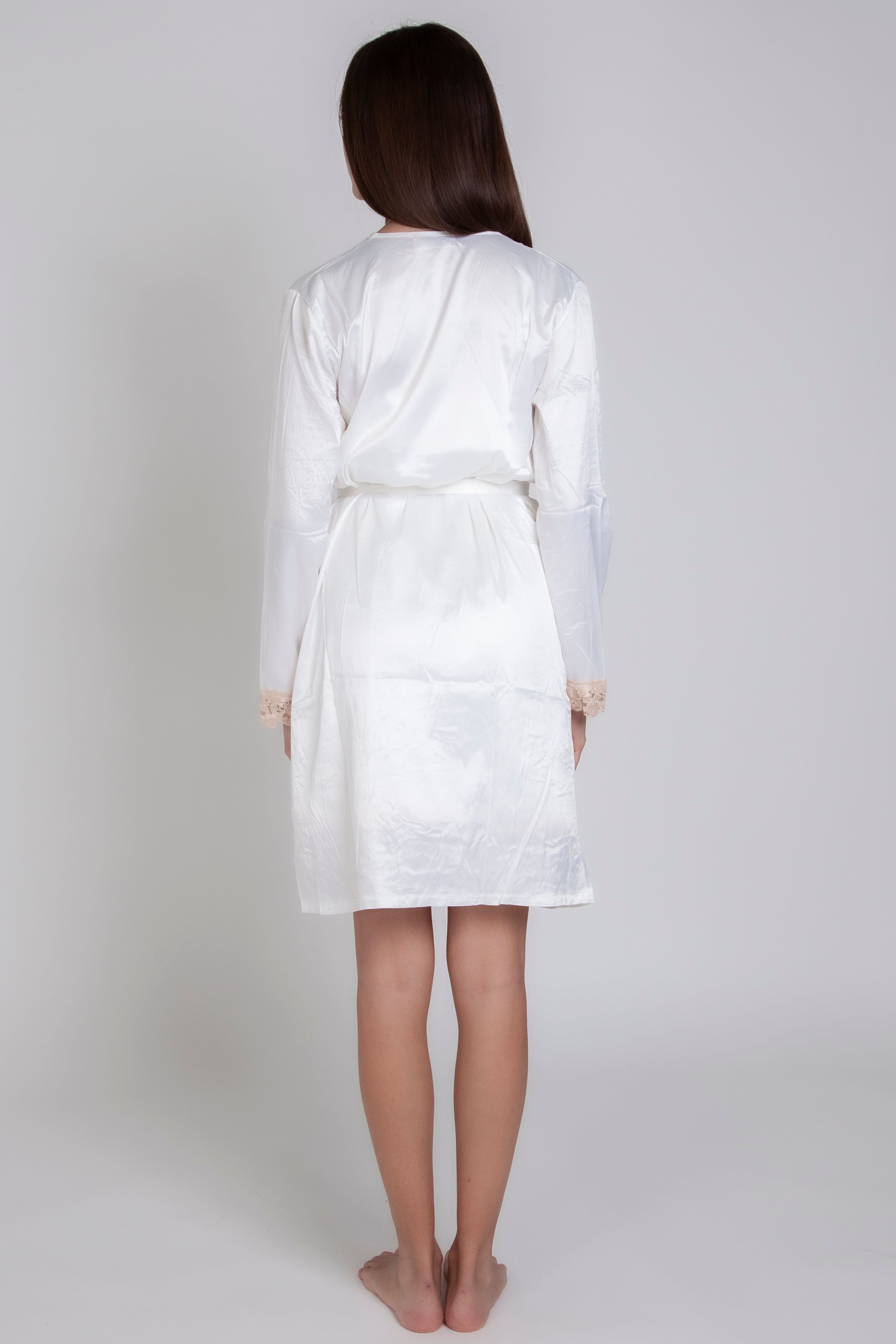 Pigiama donna in raso tinta unita con pizzo gigilovers