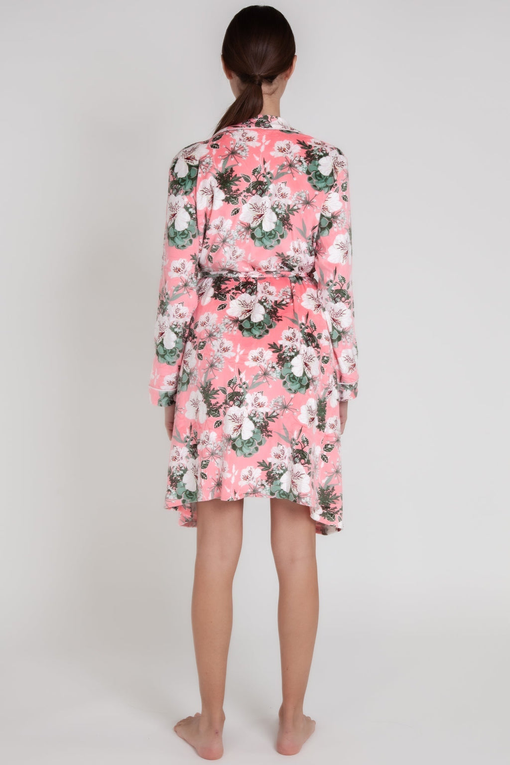 Pigiama donna invernale in ciniglia a fiori gigilovers