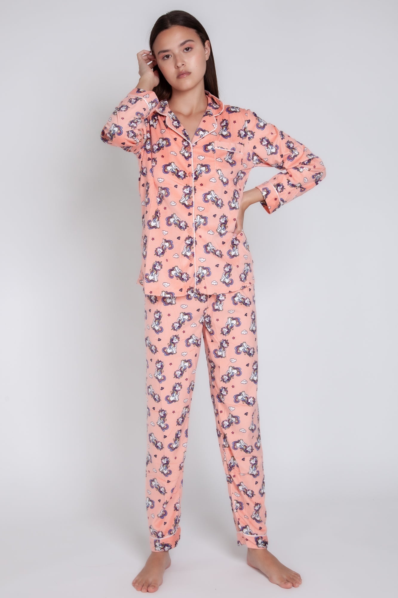 Pigiama donna invernale in ciniglia con pupazzi gigilovers